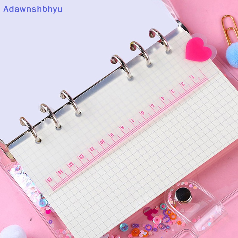 Adhyu Penggaris A5 A6 PVC Agenda Planner Untuk 6lubang Loose Leaf Spiral Notebook Ruler ID