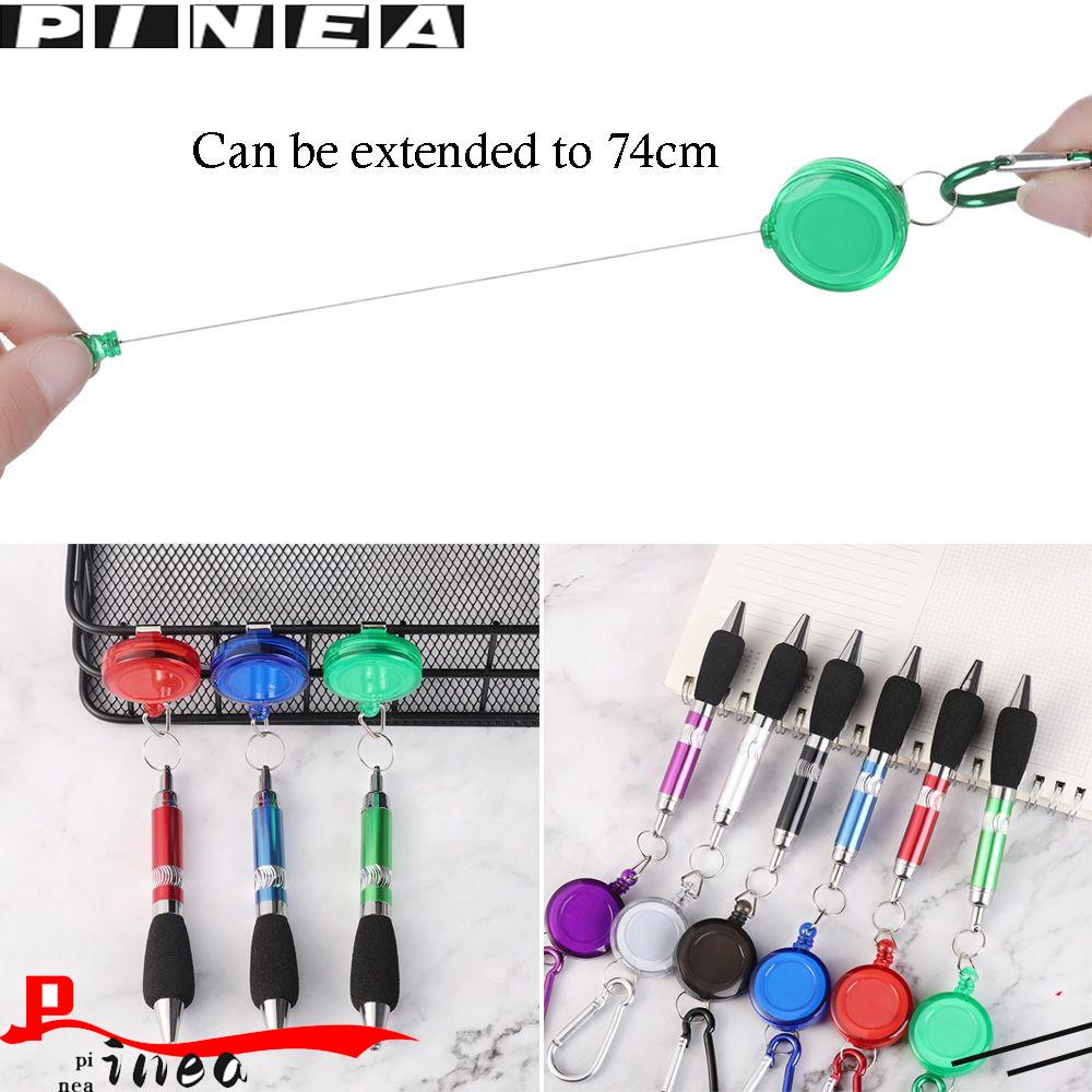 Nanas 1pc Warna Acak Ballpoint Signature Anti Hilang Sekolah Kantor Novelty Alat Tulis Dengan Pena Cincin