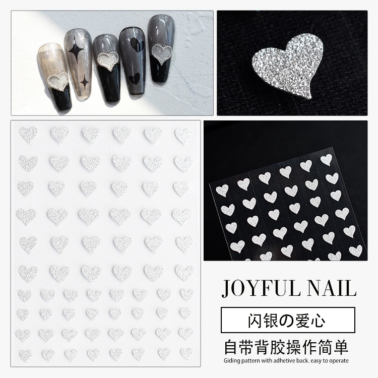 Stiker Joyful Nail Glitter Silver