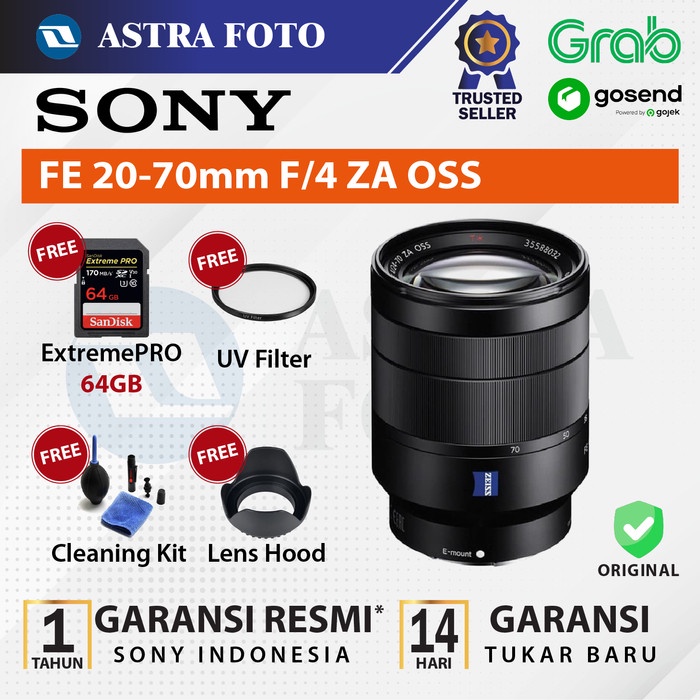 Sony FE 24-70mm f4 / Sony 24-70mm f/4 ZA OSS GARANSI RESMI Lensa Lens