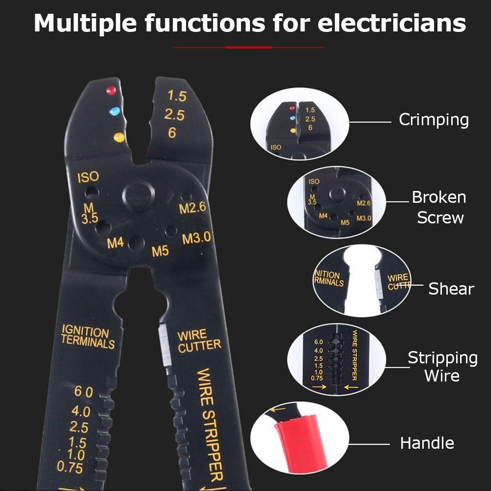 Top Stripping Cutter, Tang Kupas Kawat Baja 45#, Alat Tangan Merah Portable Untuk Tukang Listrik