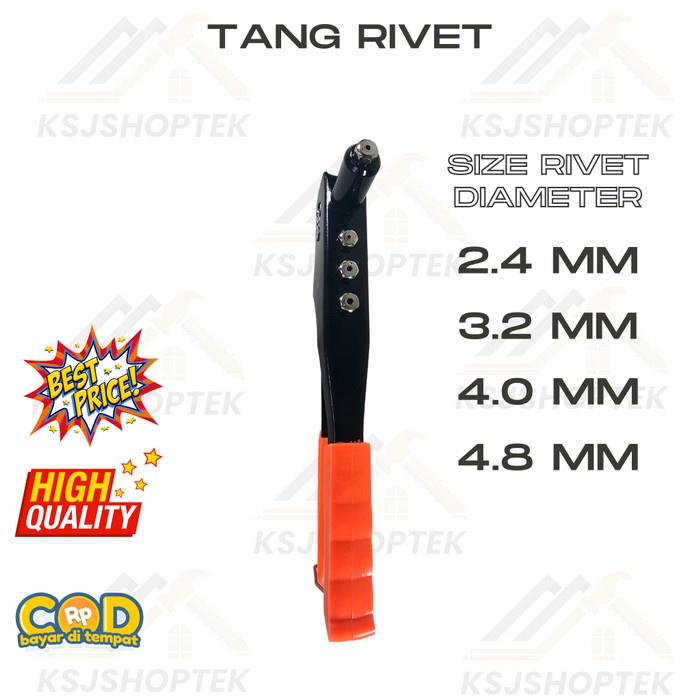 Tang Rivet 2.4 - 4.8mm / Tembakan Paku Ripet / Hand Riveter / Stang