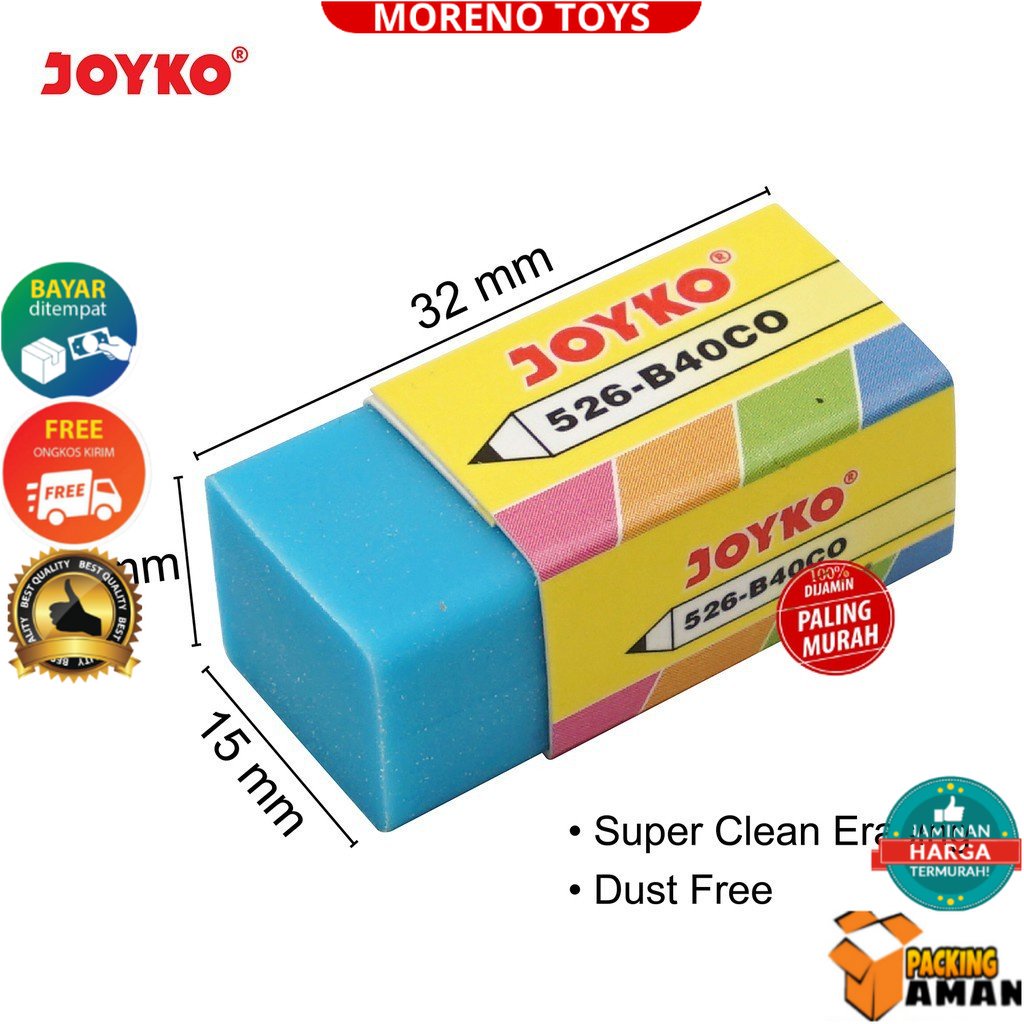 

Penghapus JOYKO 526-B40 COlOUR (1 PCS) PROMOSI MURAH