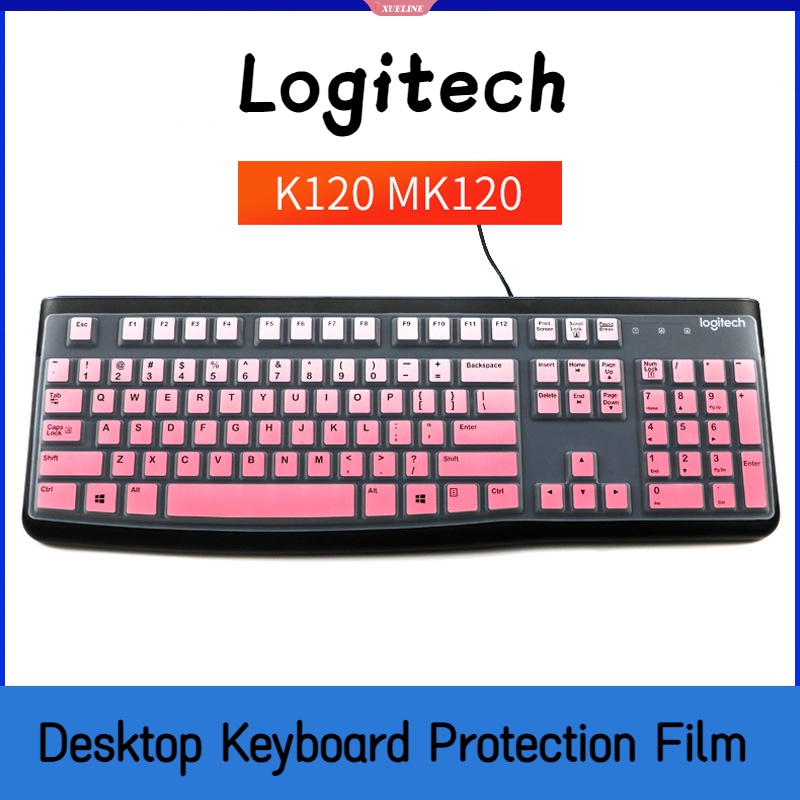 1pc Cover Keyboard Silikon Lembut Untuk Logitech Desktop mk120 k120 Komputer Cover Keyboard Anti Debu Case Transparan Bening Film Pelindung [ZXL]