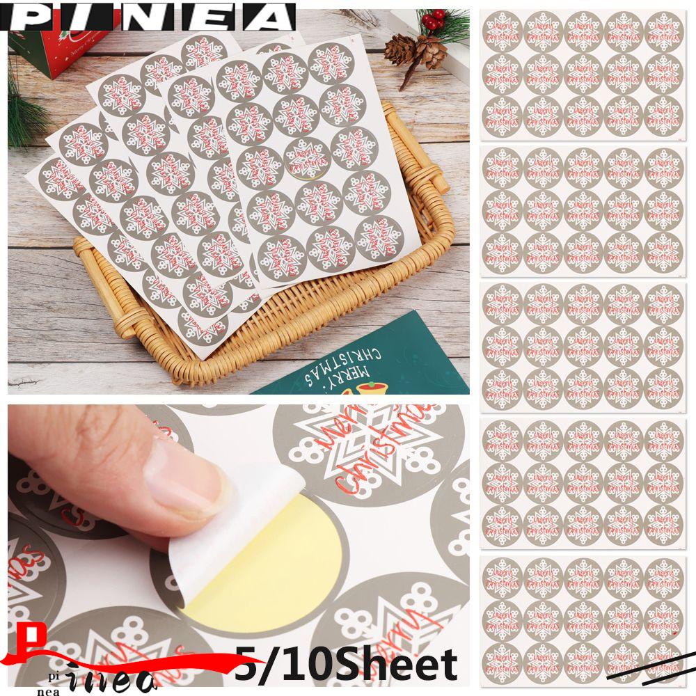 Nanas Hadiah Kertas Stiker DIY Cookie Candy Tag Biskuit Paket Self Adhesive Xmas Ornament