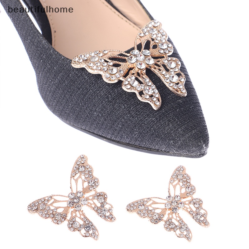 {beautifulhome} 1pc Women Shoes Clip DIY Rhinestones Pesona Sepatu Perhiasan Ikatan Simpul Sandal Gesper Dekorasi Tumit Tinggi Shoe Flower Shoes Accessories.