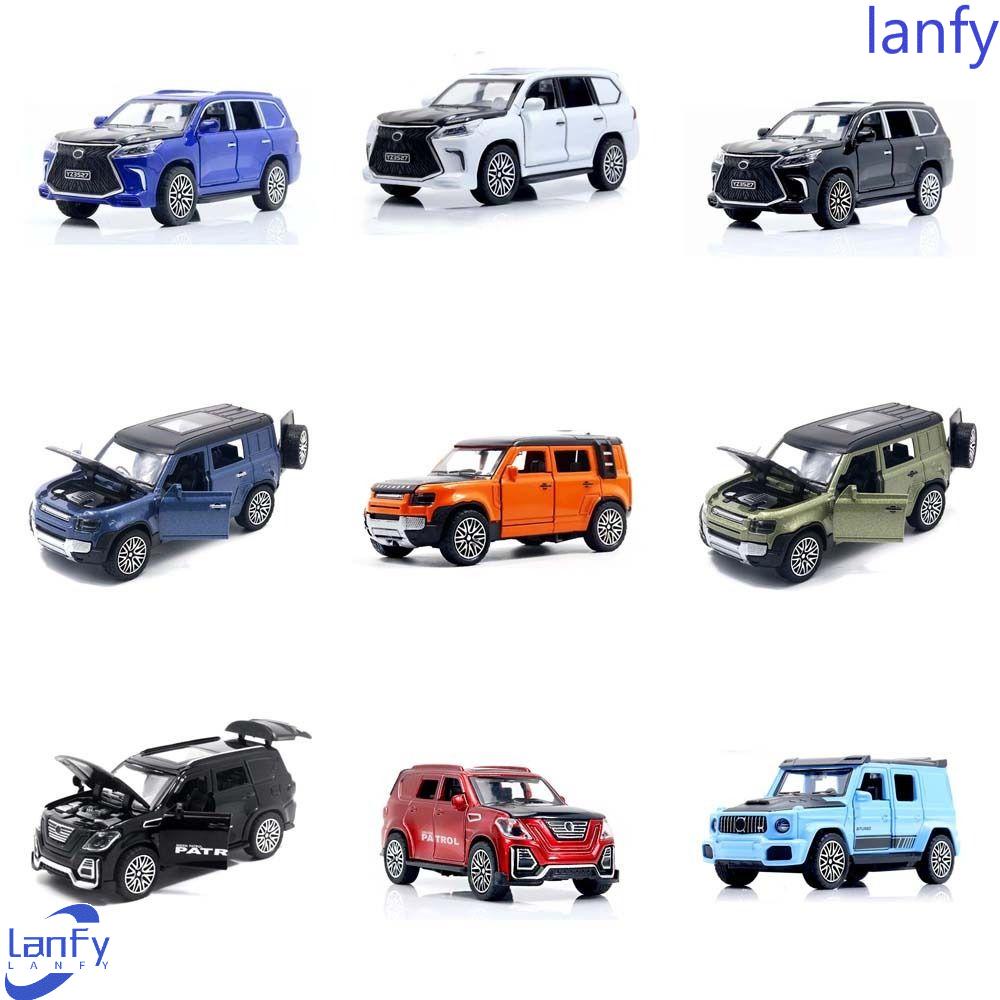 Lanfy Simulasi Alloy Off-road Vehicle Mini Dekorasi Kue1 /36 Lexus Lx570 Ornamen Kue Mobil Miniatur 4pintu Dapat Membuka Mainan Model Mobil Untuk Edukasi Toy