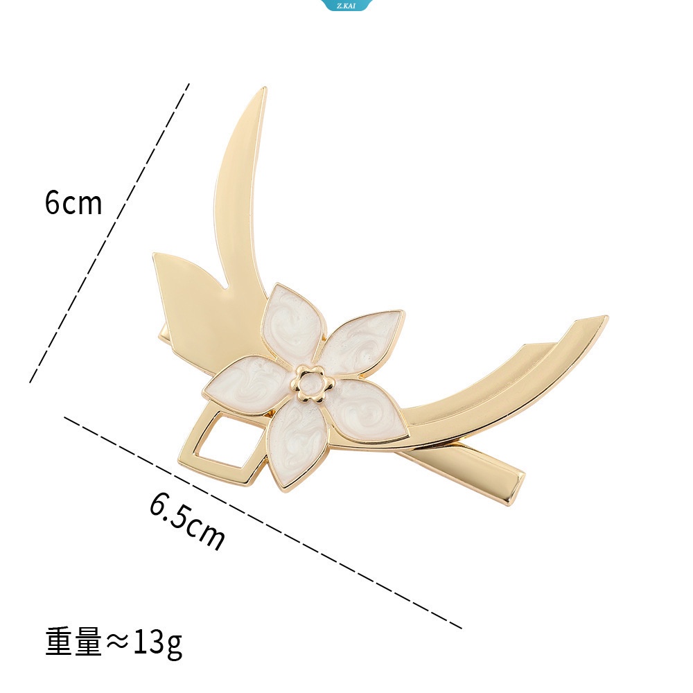 Game Genshin Impact Cosplay Klee Yaoyao Venti Zhongli Jepit Rambut Metal Hair Card Girl Hiasan Kepala Kata Klip Hadiah Ulang Tahun Anak Perempuan [ZK]