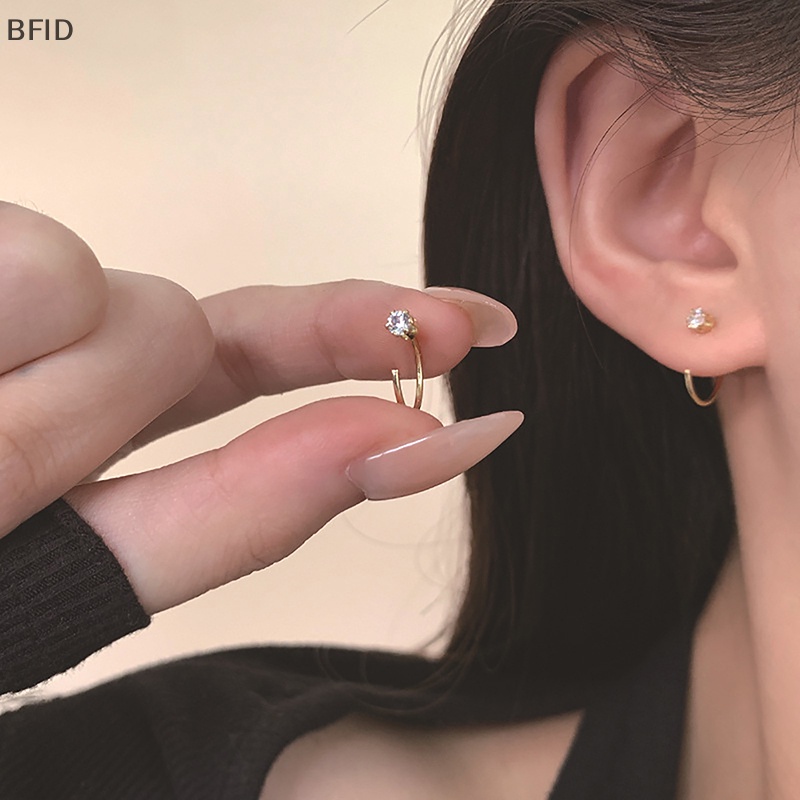 [BFID] 1pasang Anting Pejantan Kristal Untuk Wanita Korea Fashion Perhiasan Pesta Gadis Elegan Earrings Aksesoris [ID]