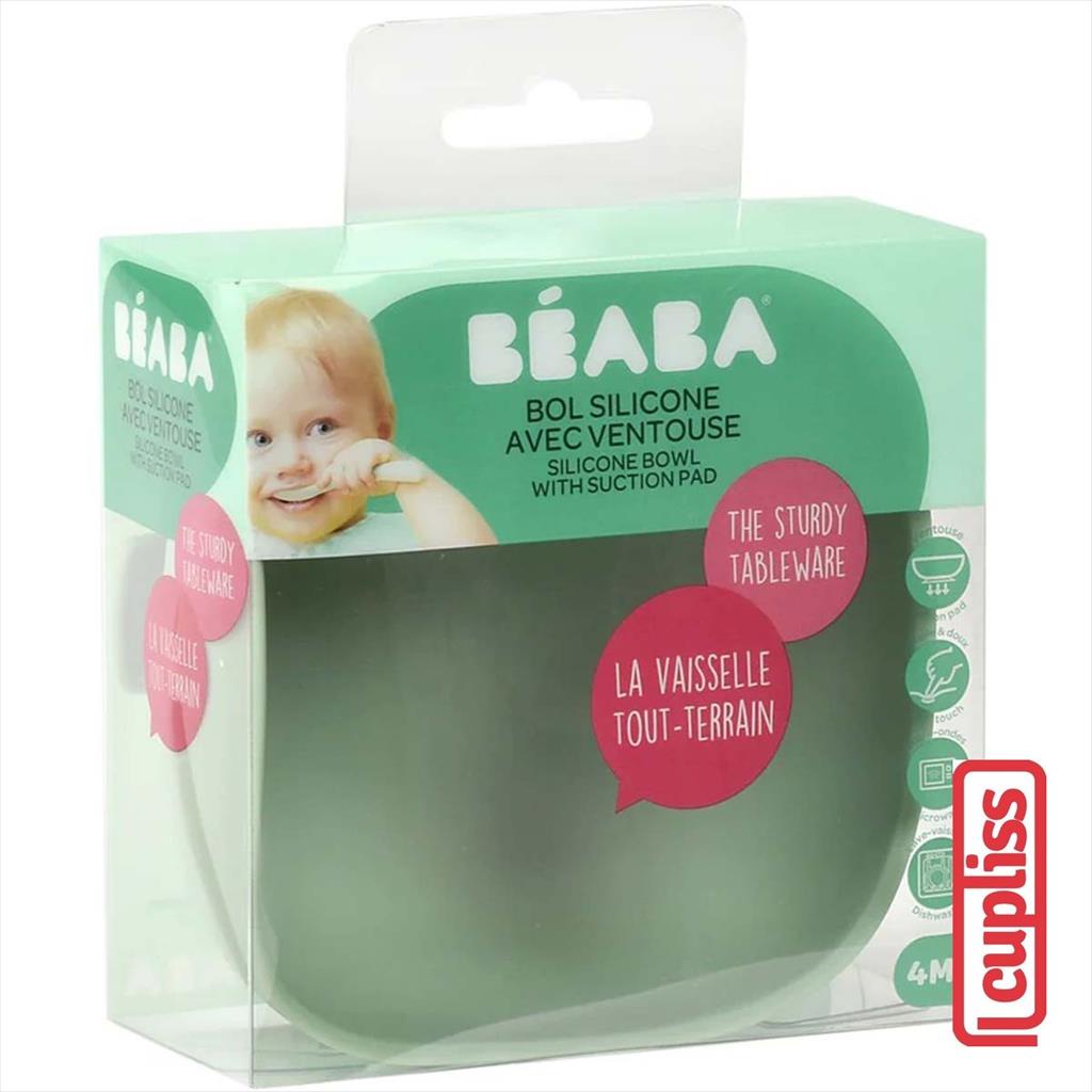 BEABA Silicone Suction Bowl 135471 Sage Green Tempat Makan Anak