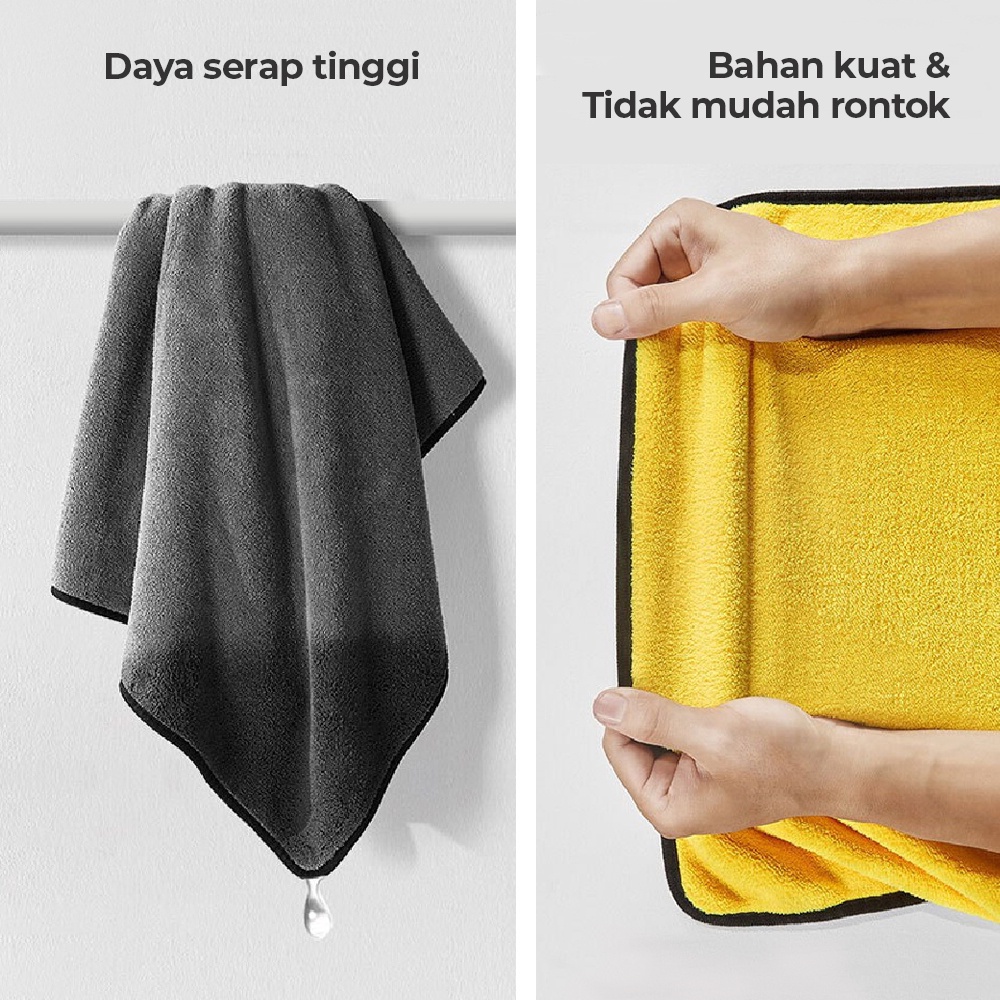 Kain Lap Tebal Microfiber Multifungsi 600 gsm - Kain Lap Mobil &amp; Motor