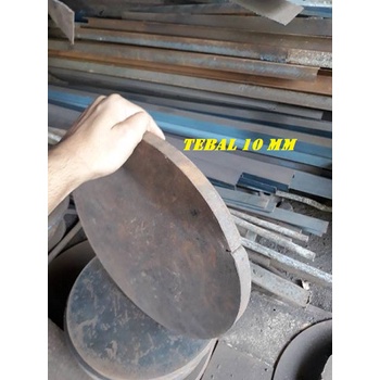 COD PLAT BESI BULAT TEBAL 10 MM PADAT BERBAGAI UKURAN
