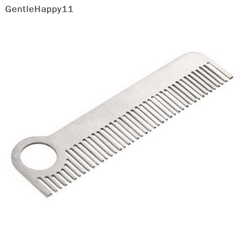 Gentlehappy  Sisir Rambut Praktis Unisex Titanium/Stainless Steel Perawatan Kesehatan Tactical Pocket id