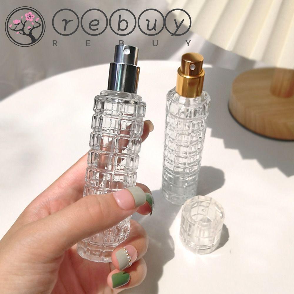 Rebuy Botol Parfum Kaca Kosong Mewah Botol Isi Ulang Travel Perfume Press Bottle Atomizer Mist Wadah Kosmetik