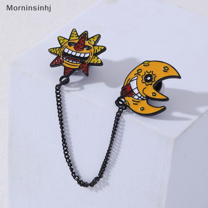 Mornin Kartun Anime Soul Eater The Sun and Moon Bros Pin Rantai Liontin Lencana Alat Peraga Cosplay Koleksi Hadiah Perhiasan Untuk Penggemar id