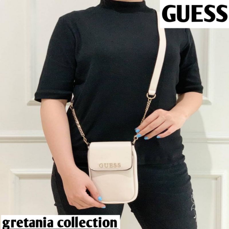 TAS SELEMPANG WANITA / SLING BAG WANITA / TAS HP / TEMPAT HP / TAS WANITA / TAS GUESS / TAS BRANDED 