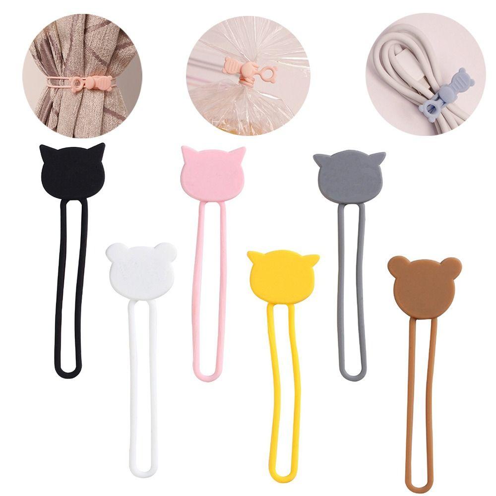 TOP Winder Tie Strap Kabel Ties Headphone Earbud Holders Charger Pelindung Kabel Telepon Cable Organizer Desktop Storage Cable Manager