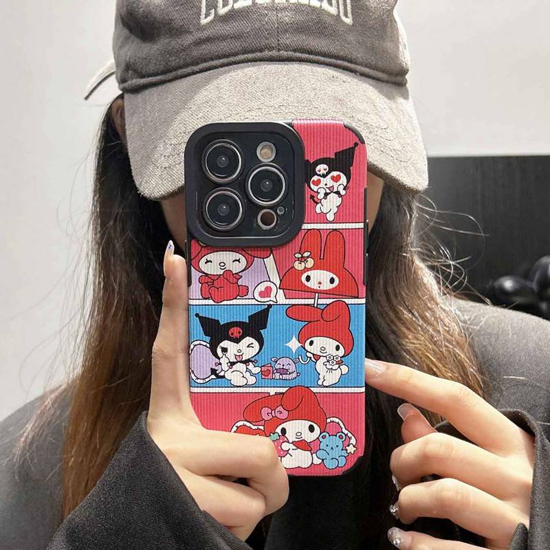 All New So Cute sanrio Melody Leather Soft Case IPhone 7 Plus 8 Plus X XS XR XS Max 11 13 12 14 PRO Max 14 Plus Phone Case Girl Girl Women's Fashion