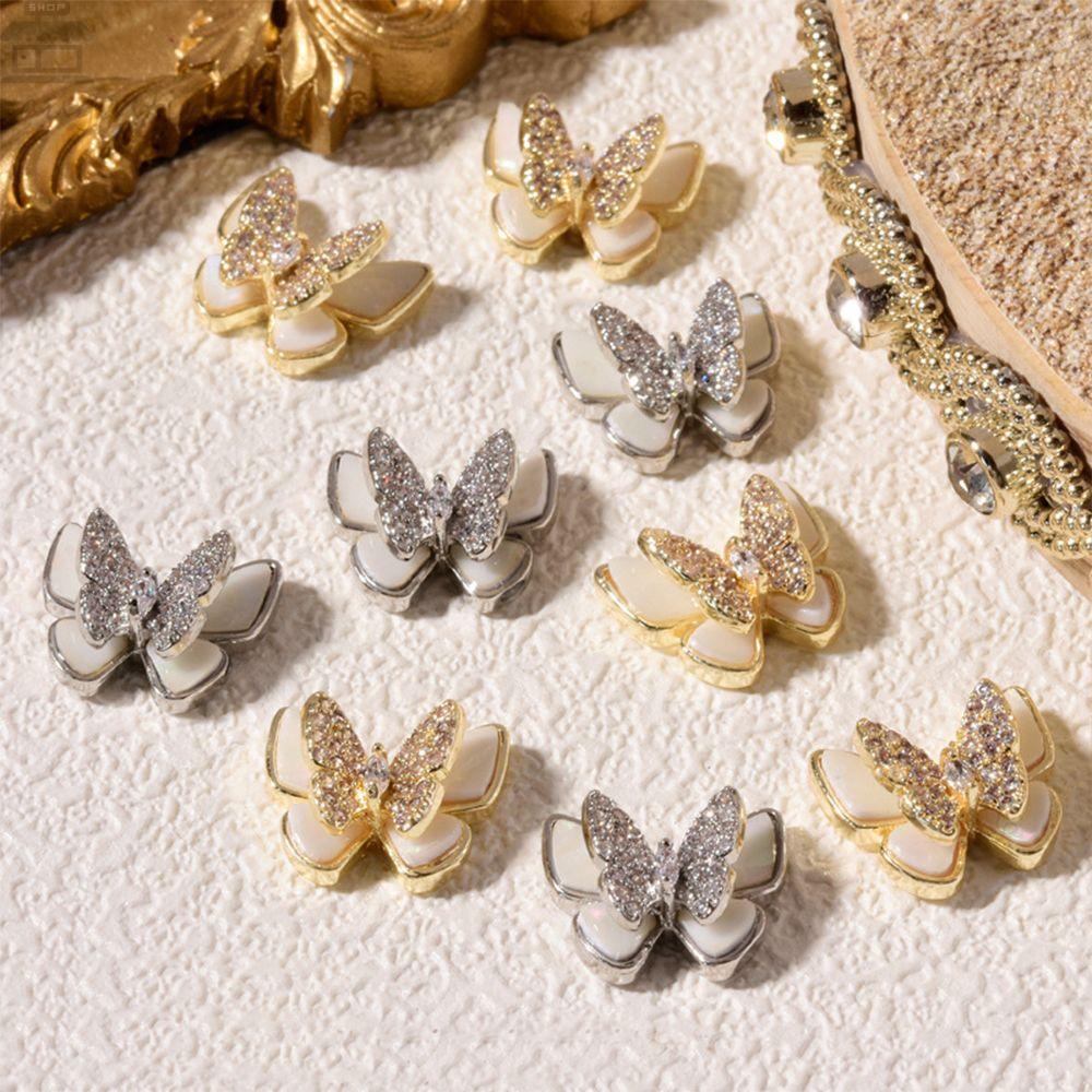 AUGUSTINA Agustina Wanita Pesona Kuku Gadis Mengkilap Kuku Kecantikan Kuku Salon Manikur Aksesoris DIY Bahan Kuku 3D Dekorasi Kuku