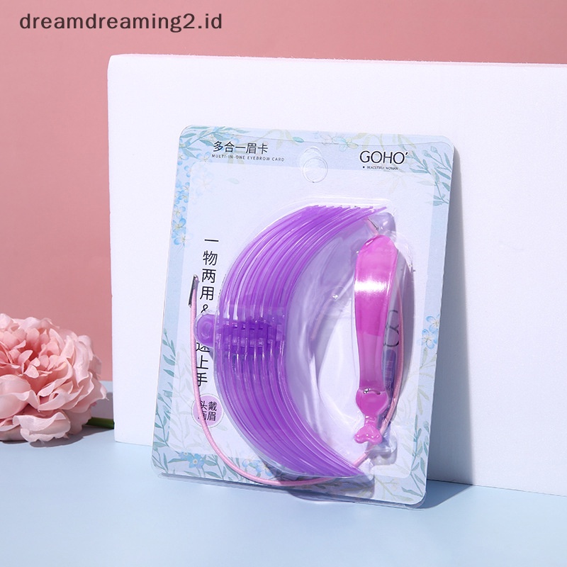 (drea) 8gaya Stensil Pembentuk Alis Grooming Shaper Reusable Template Alat Makeup //