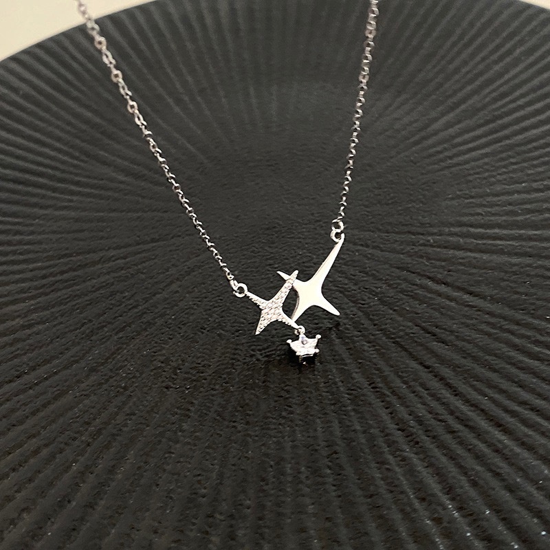 Kalung Geometris Bintang Bahan Zircon Alloy Populer Untuk Wanita