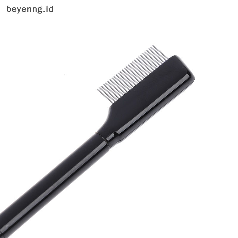 Beyen 1Pcs Steel Sikat Ekstensi Sisir Alis Bulu Mata Sisir Logam Makeup Brushes Alat ID