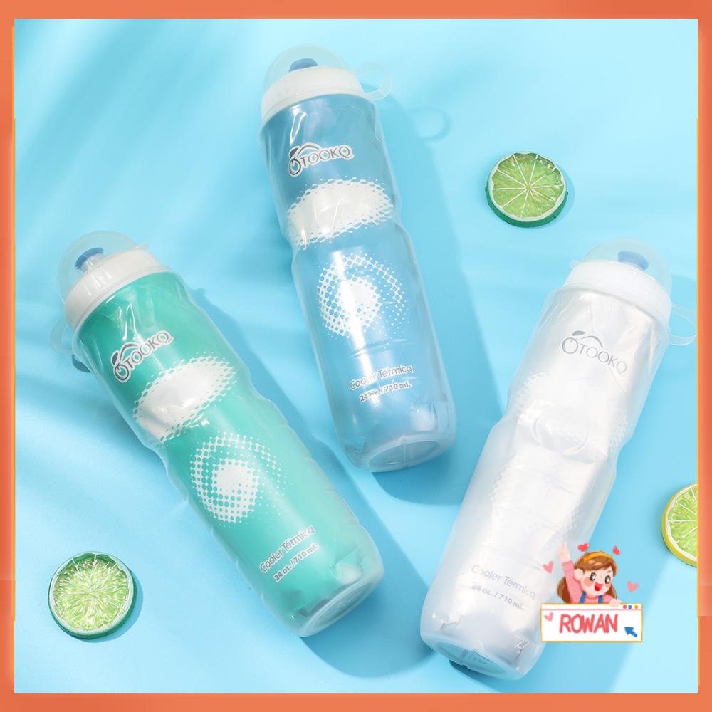 R-FLOWER 750ml Botol Olahraga Peralatan Bersepeda Tahan Lama Lapisan Ganda Thermal Keeping Sport Cup