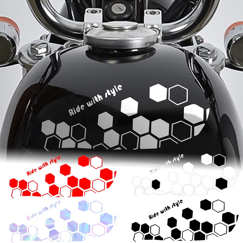 4kolos Sarang Lebah Hexagonal Tahan Air Stiker Mobil/ Kreatif PET Bentuk Geometri Motor Body Decals Auto Exterior Aksesoris