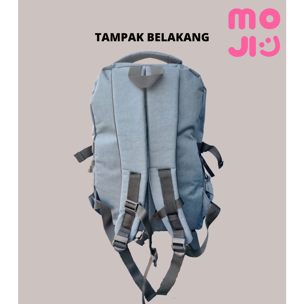 Tas Ransel Pria Bahan Polyester Backpack Sekolah - Navy