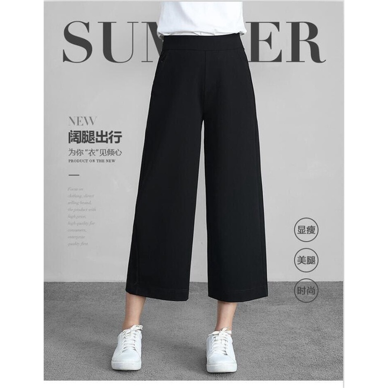 (L114) Celana scuba Midi Kulot Pants