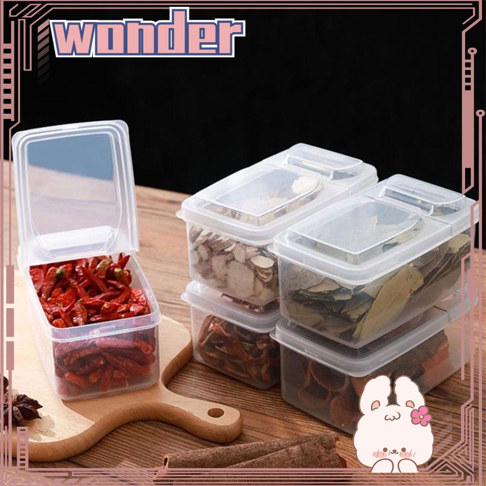 WONDER Sealed Storage Box Wadah Bumbu Seasoning Box Bumbu Dan Bumbu Alat Penyimpanan Dapur