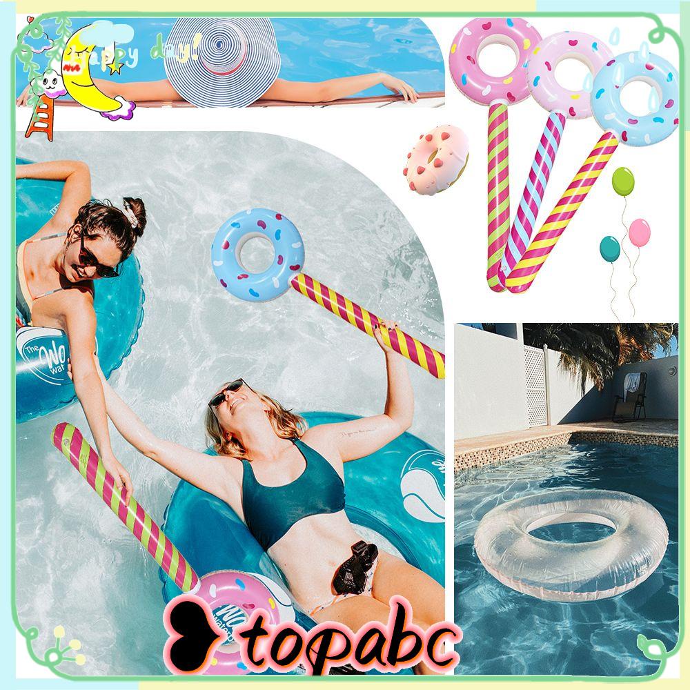 TOP 2 Pcs Donat Tiup Baru Pelampung Bentuk Donat Balon Permen Tema Lolipop Stik