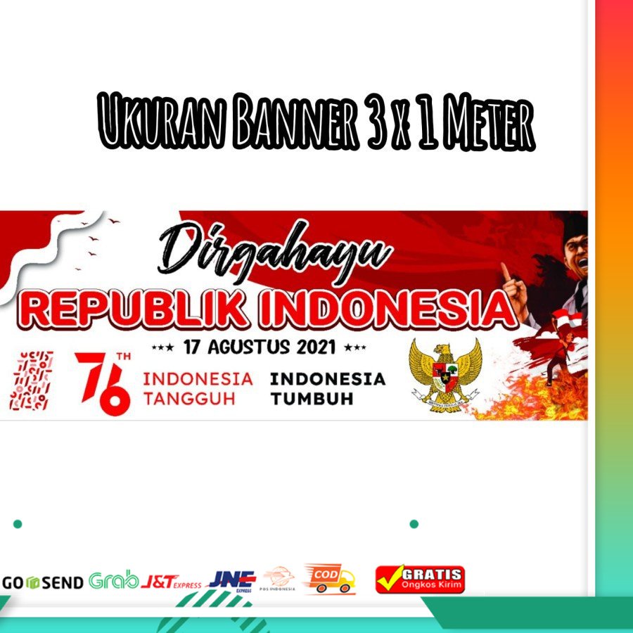 Banner Kemerdekaan Indonesia ke 76 Banner HUT RI KE 76 Banner Kampung