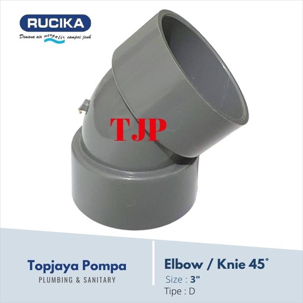 KNIE / ELBOW 45° PVC D RUCIKA 3&quot;