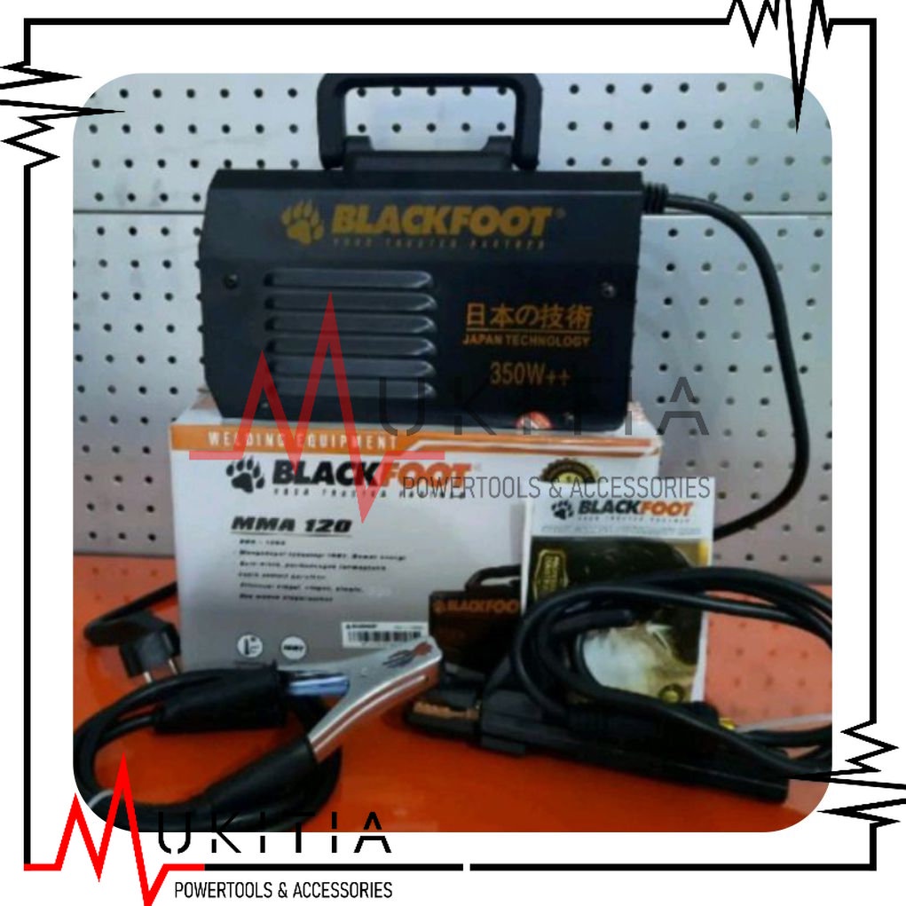 Mesin Las BLACKFOOT MMA 120 Travo Las 350 Watt