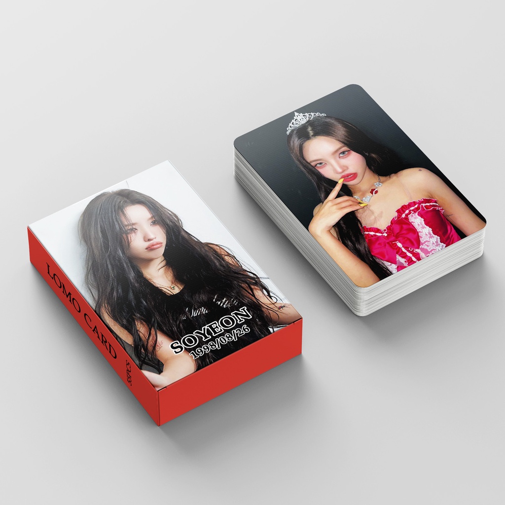 55pcs /box SOYEON (G)I-DLE Photocards Album I FEEL Lomo Cards GIDLE Kpop Postcards