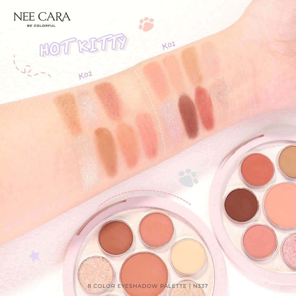 [FLASH SALE] NEE CARA 8 COLOR EYESHADOW PALETTE N337 Original Thailand