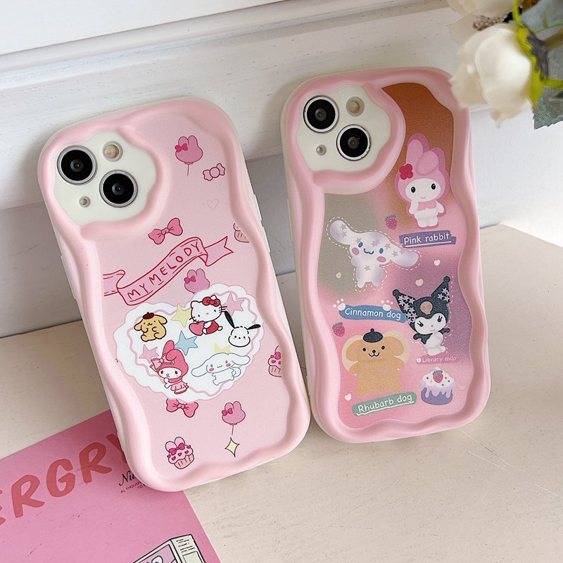 Cream Casing Girl Melody Party Soft Case HP iP iPhone 6 6S 7 8 14 + Plus SE 2020 2022 X XS XR 11 12 13 14 Pro Max