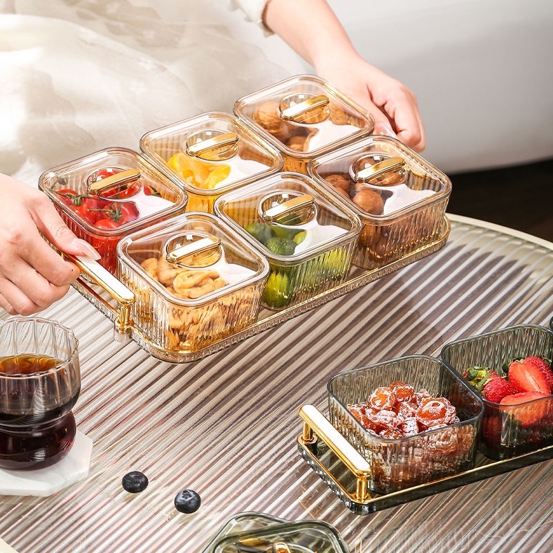 【COD】Tempat Saji Snack Cemilan Snack Tray Toples Nampan Snack Tray 3/4/6 Set