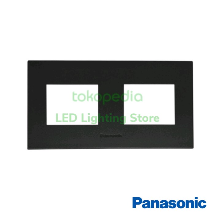 PANASONIC Frame 2 Gang 4 Device Hitam WESJ78049B