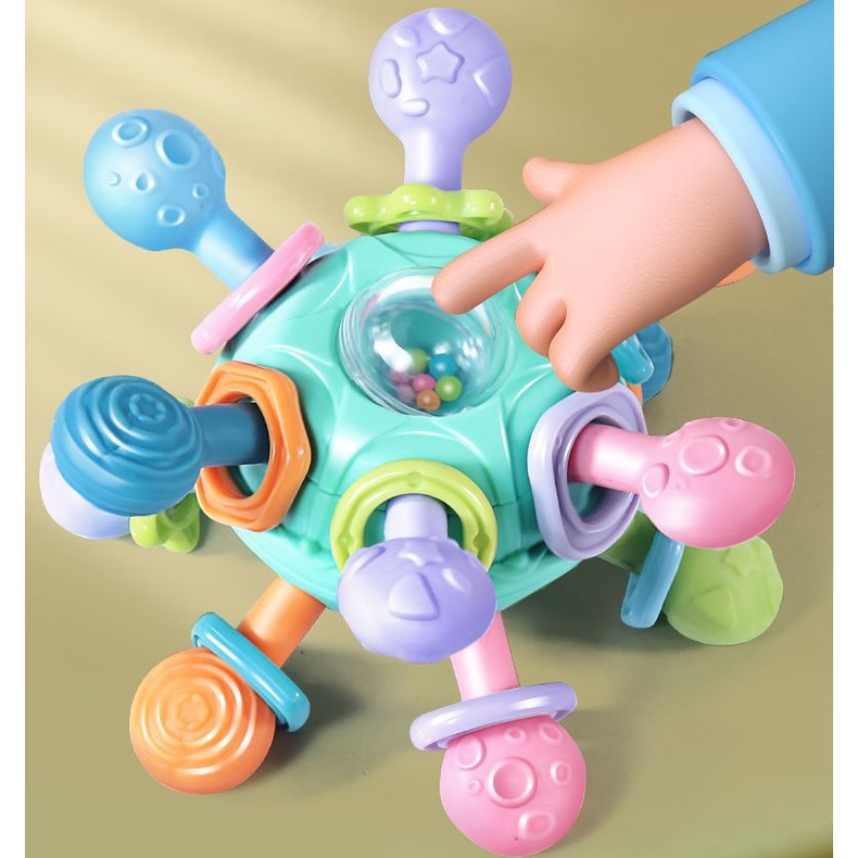 New Manhattan Ball Baby Hand Grab Ball Silicone Bite Gum Tooth Gerinda Mainan Baby Grab Ring Comfort Toy