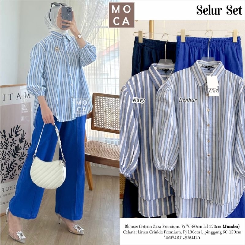 SELUR SET Jumbo ORI MOCA | Ld120 Cotton Zara Premium