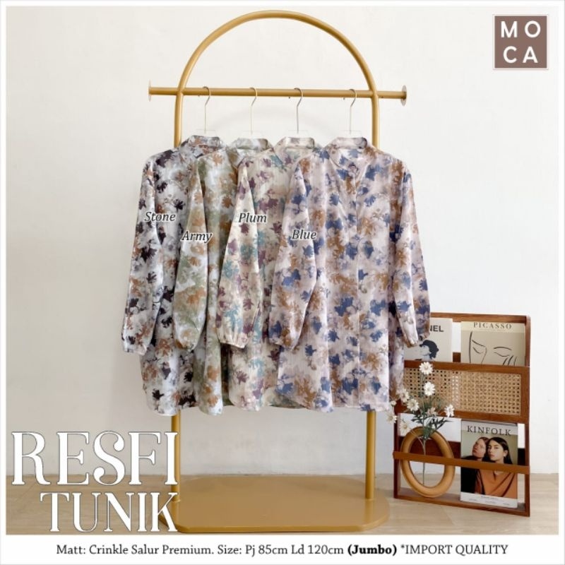 RESFI TUNIK Jumbo ORI MOCA | Ld120 Crinkle Salur Premium