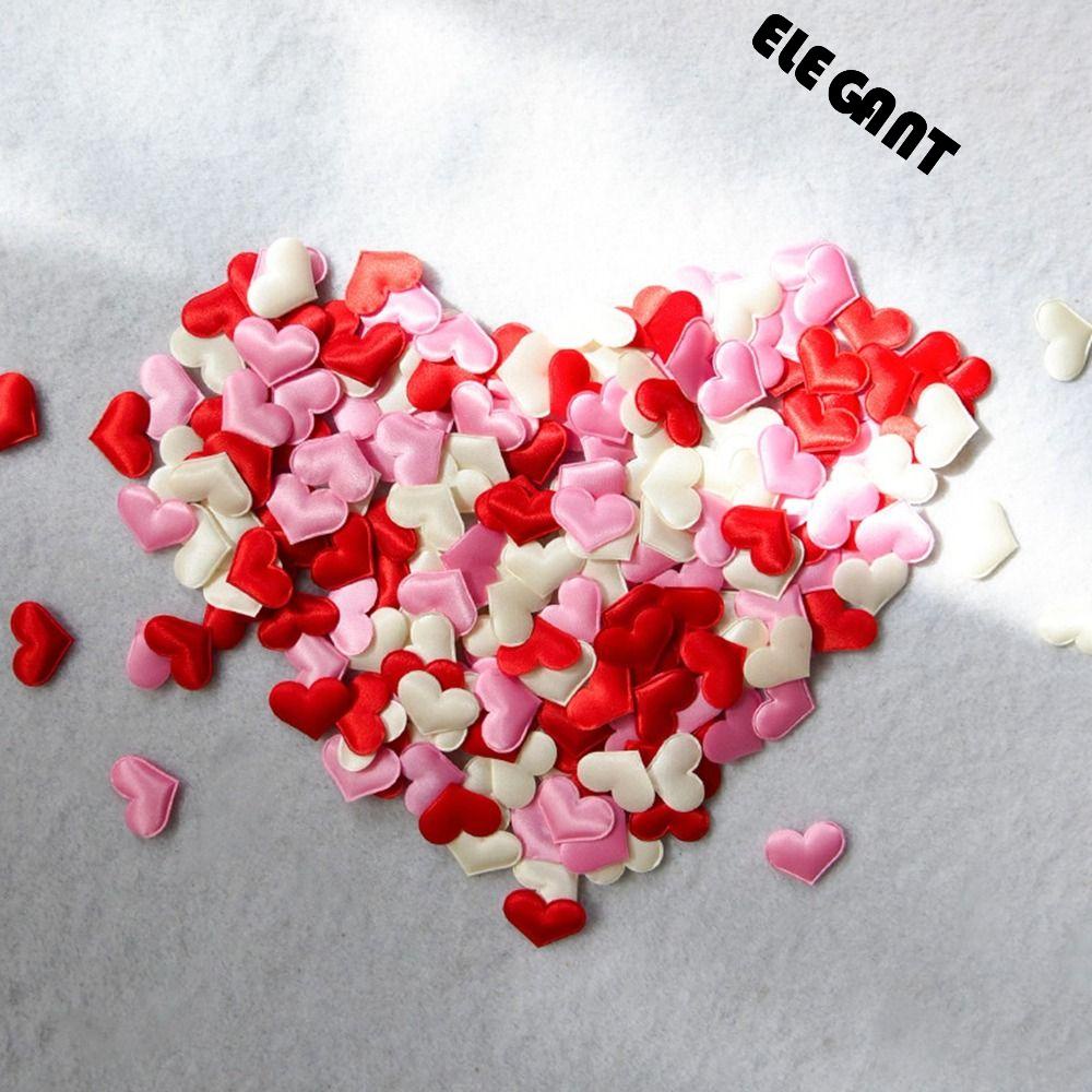 【 ELEGANT 】 Kelopak Spons Warna-Warni Berbentuk Hati Dekorasi Meja Liburan Pernikahan Untuk Perlengkapan Pesta Valentines Day