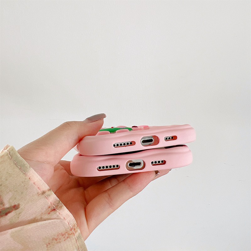 Macaron Pink Wave Balloon Patrick Soft Silicon Case HP iP iPhone 6 6S 7 8 14 + Plus SE 2020 2022 X XS XR 11 12 13 Pro Max Girl Woman Casing