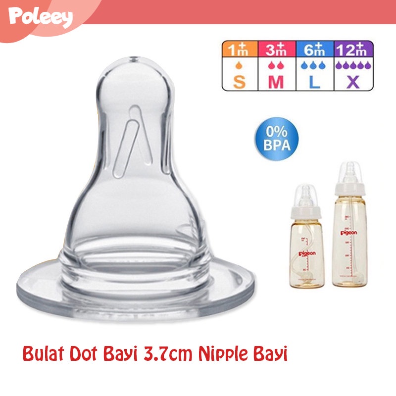 Dot Nipple Peristaltic Slim Neck / Silikon Dot BPA FREE Peristaltic Plus Standar / Bayi Standar Leher Bayi / 1PCS