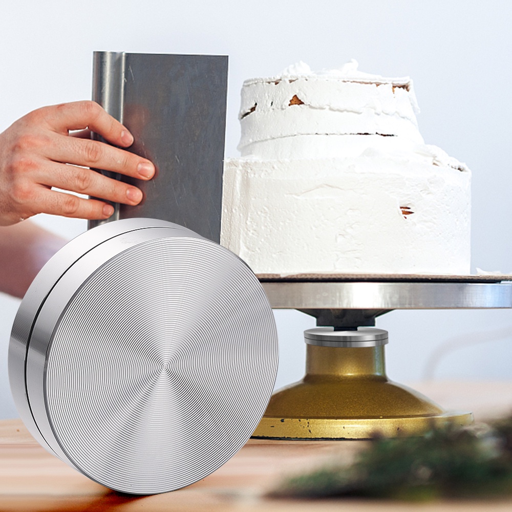 Table Top Disc Hardware/DIY Manual Rotary Stabilizer Stainless Steel Circular/Adaptor Meja Kue Teh Kopi Bar Kaca Aksesoris/Aluminium Solid Tebal Circle Disc Glass/