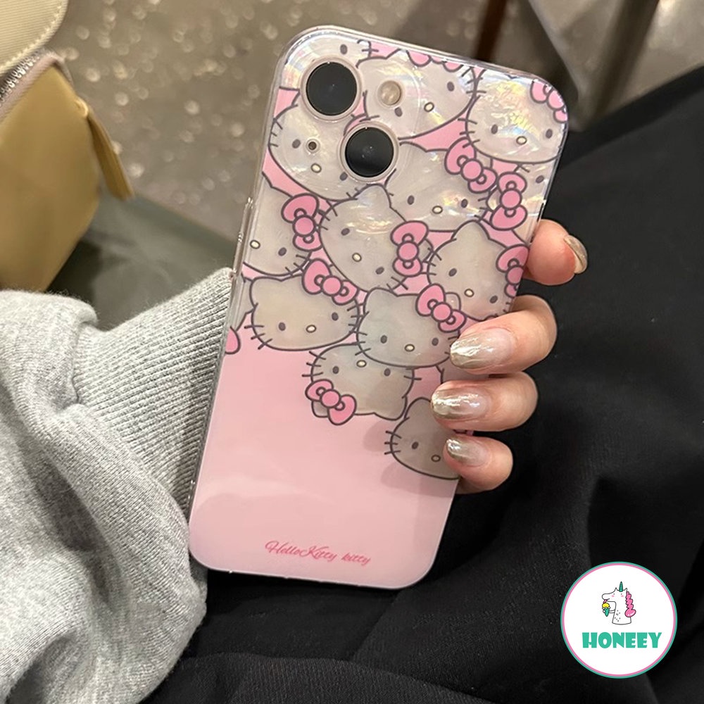 Lovely Sweet Pink Cat Case Compatible for iPhone 14 Pro 13 12 Pro Max X XS MAX Casing for iPhone 11 XR 7 8Plus Hard Shockproof Back Cover