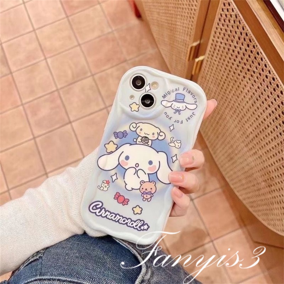 Redmi 12 12C A1 10C 10 10A 9 9A 9C 9T Note 12 12s 11s 10s 11 10 9s 9 Pro Xiaomi Poco X3 X3NFC X3Pro 12 11 Lite Cartoon Rabbit Pattern Wavy Curved Edge Phone Case TPU Soft Cover