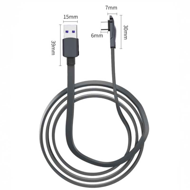 5a Quick Charge 66W Usb Tipe C 90derajat Pengisian Cepat Usb C Kabel Tipe-C Data Cord Charger Usb-C Untuk Telepon Tipe C